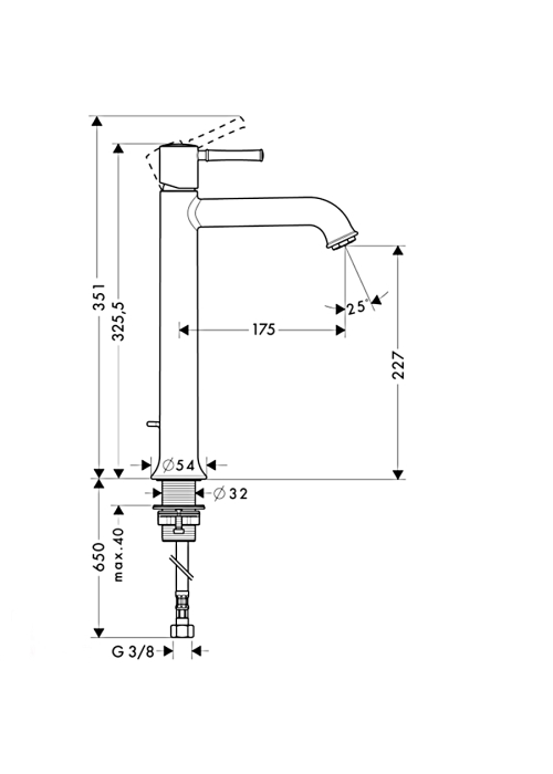 Смеситель для раковины Hansgrohe Talis Classic 14116000