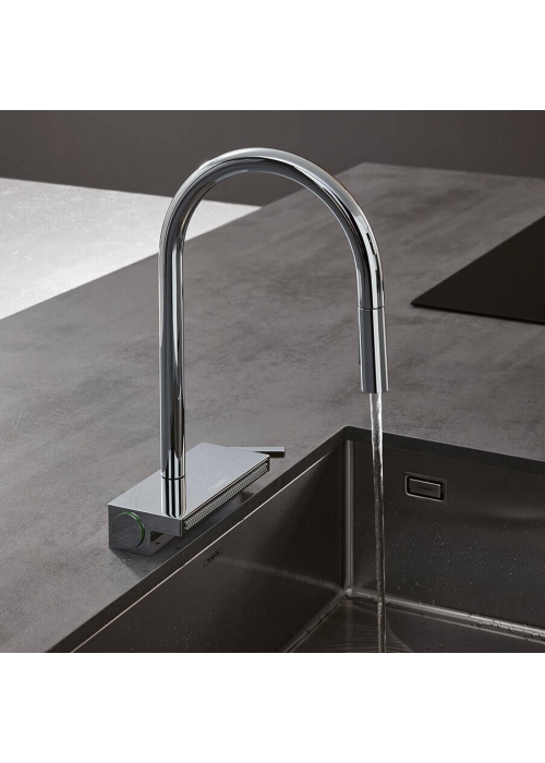 Смеситель для кухни Hansgrohe Aquno Select M81 с выдвижным душем, хром 73831000