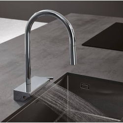 Смеситель для кухни Hansgrohe Aquno Select M81 с выдвижным душем, хром 73831000