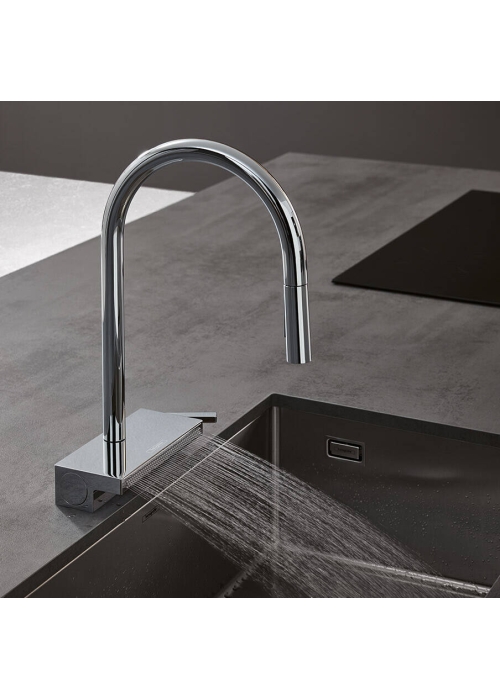 Смеситель для кухни Hansgrohe Aquno Select M81 с выдвижным душем, хром 73831000