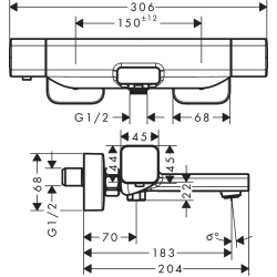 Термостат для ванны Hansgrohe Ecostat E 15774000