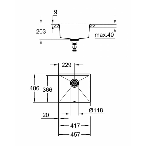 Кухонна мийка Grohe K700U 31653AT0