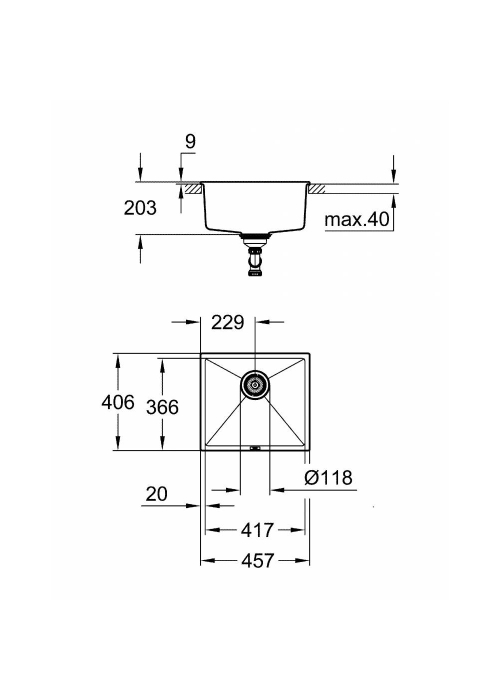 Кухонная мойка Grohe K700U 31653AT0