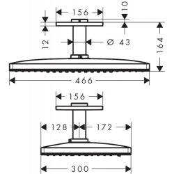 Верхний душ Hansgrohe Rainmaker Select 460 2jet белый/хром 24004400