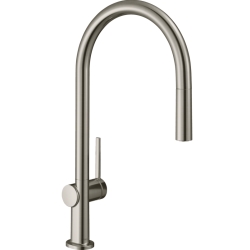 Смеситель Hansgrohe Talis M54 для кухонной мойки с выдвижным душем Sbox Stainless Steel 72803800