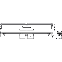 Монтажний комплект для каналів ø40 Hansgrohe uBox universal 1200 мм 56021180