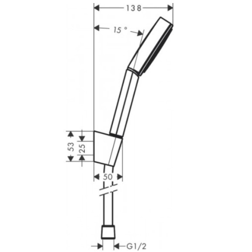 Душовий набір Hansgrohe Pulsify 105 1jet із душовим шлангом 125 см 24301000