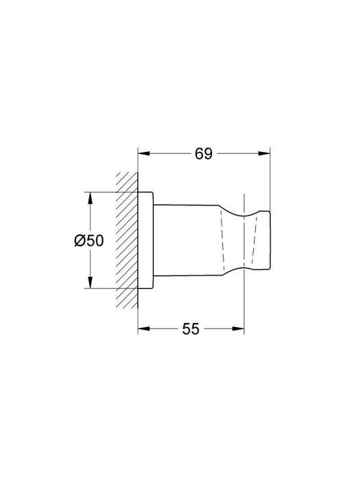 Настінний тримач для душу Grohe Rainshower 27074GN0