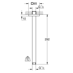 Стельовий душовий кронштейн GROHE Rainshower neutral 27484000