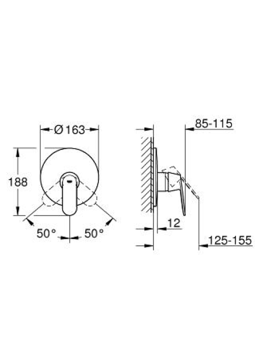 Смеситель для душа Grohe Eurosmart Cosmopolitan 19383000