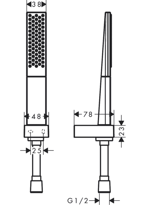 Душовий набір Hansgrohe Rainfinity 100 1jet із душовим шлангом 125 см 26857700