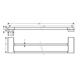 Подвійний тримач для банних рушників Hansgrohe AddStoris 41743700 білий матовий