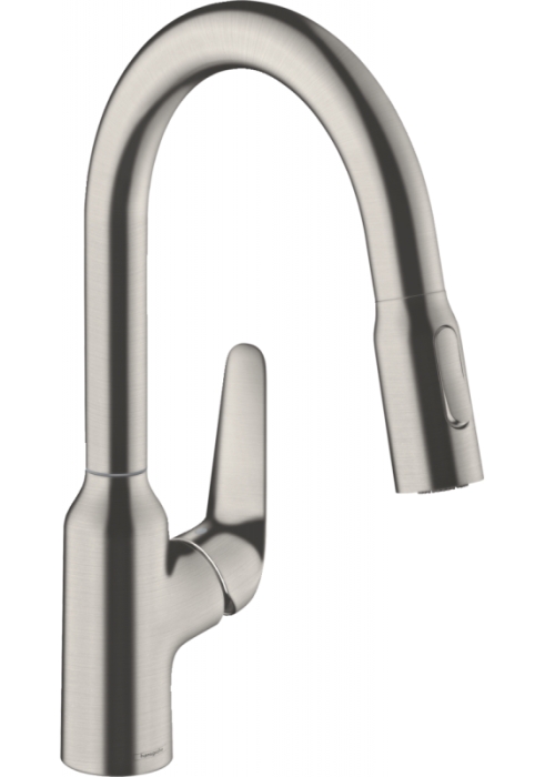 Змішувач для кухні Hansgrohe Focus M42 з висувним виливом Stainless Steel Finish 71801800