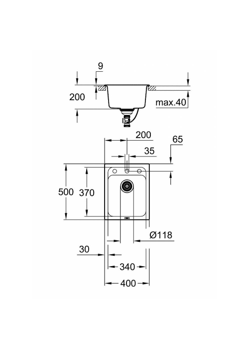 Кухонна мийка Grohe EX Sink K700 31650AT0