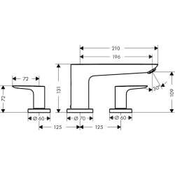 Смеситель на борт ванны Hansgrohe Talis E 71747000