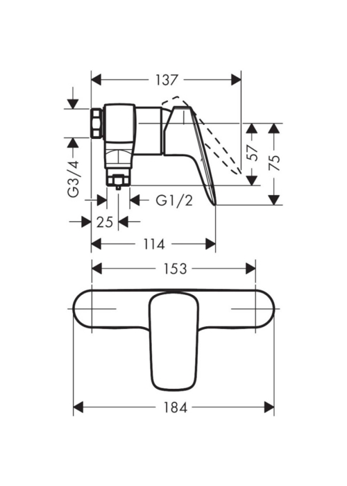 Смеситель для душа Hansgrohe Logis 71630000