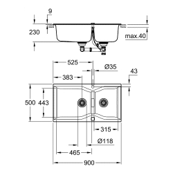 Кухонна мийка Grohe Sink K700 31658AT0