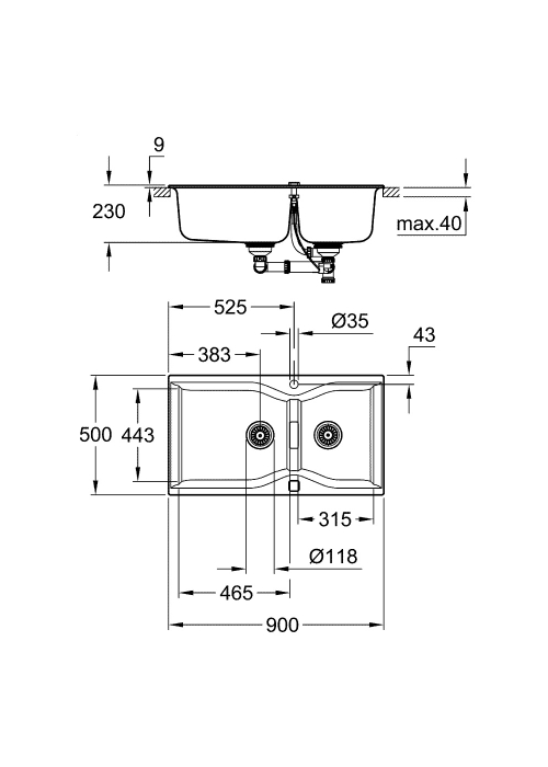 Кухонная мойка Grohe Sink K700 31658AT0