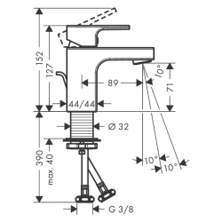 Смеситель для раковины Hansgrohe Vernis Shape 71566000 хром