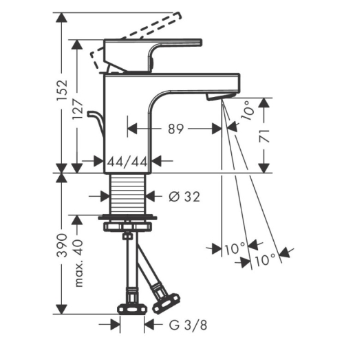 Змішувач для раковини Hansgrohe Vernis Shape 71566000 хром