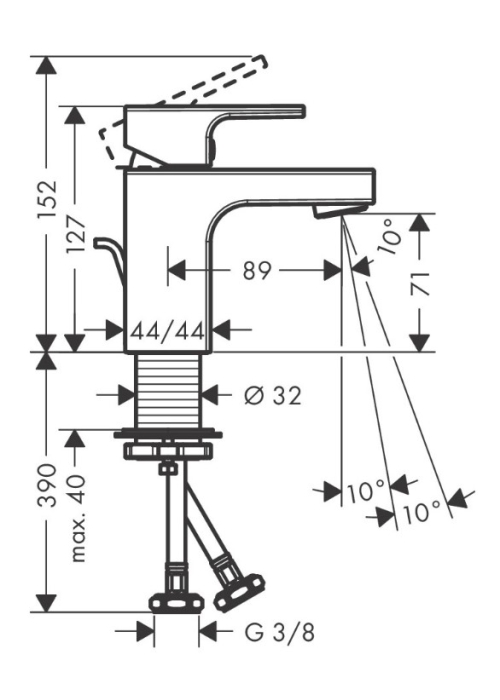 Смеситель для раковины Hansgrohe Vernis Shape 71566000 хром