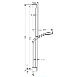 Душевой набор Hansgrohe Pulsify Select EcoSmart со штангой 90 см 24171670