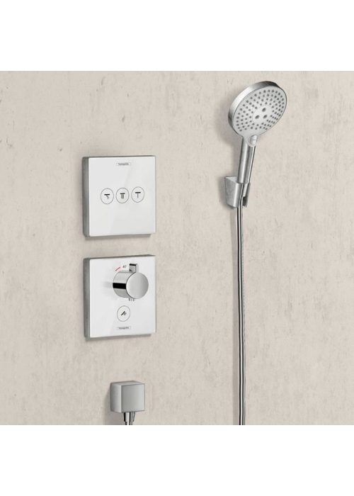 Термостат для душа Hansgrohe ShowerSelect Glass Highfow White 15735400