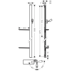 Душова штанга Hansgrohe Unica E 150 см зі шлангом для душу 160 см White/Сhrome 27645400