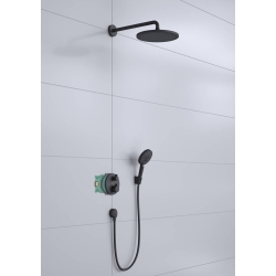 Душова система з термостатом Hansgrohe Croma 280 Ecostat S 27961670 чорний матовий