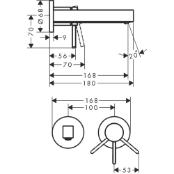 Смеситель Hansgrohe Finoris для раковины, хром 76051000