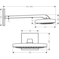 Верхний душ Hansgrohe Raindance Select E 300 3jet, хром 26468000