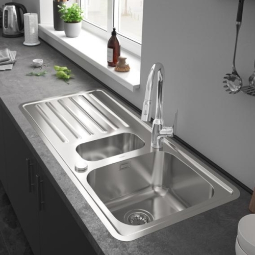 Кухонна мийка Hansgrohe S4113-F540 на стільницю 1075х505 із сифоном automatic 43339800