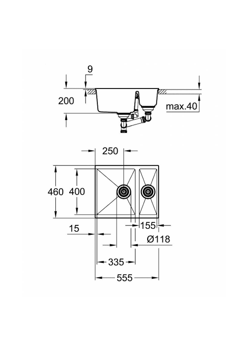 Кухонна мийка Grohe Sink K500 31648AP0