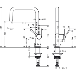 Смеситель Hansgrohe Talis M54 для кухонной мойки, хром 72806000