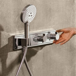 Термостат Hansgrohe RainSelect прихованого монтажу на 2 споживача White/Chrome 15355400