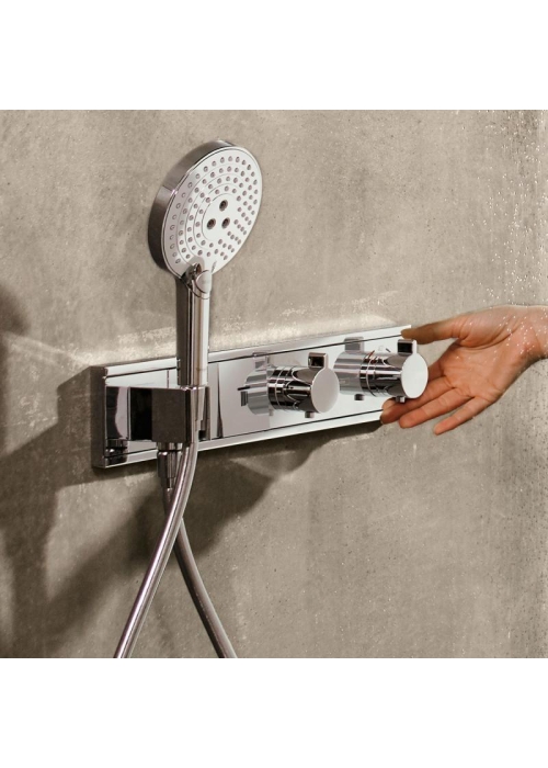 Термостат Hansgrohe RainSelect скрытого монтажа на 2 потребителя White/Chrome 15355400