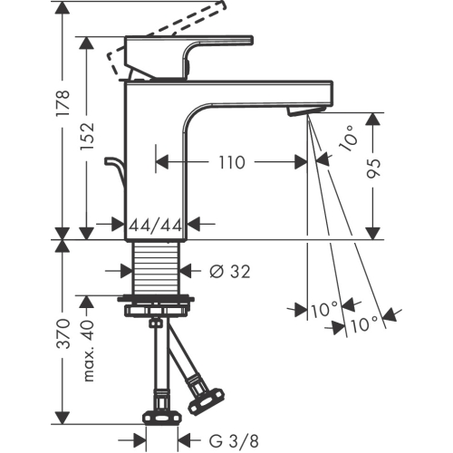 Змішувач для раковини Hansgrohe Vernis Shape 71561000