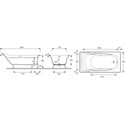 Ванна чугунная Jacob Delafon SUPER REPOS 180x90 (E2902-00) с отверстиями для ручек