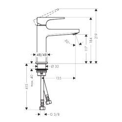 Смеситель для раковины Hansgrohe Metropol CoolStart 32508000