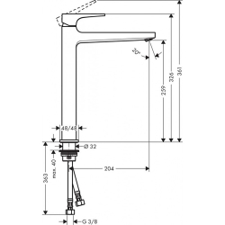 Змішувач для раковини Hansgrohe Metropol Brushed Black 32512340