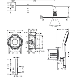 Душовий комплект Hansgrohe Raindance S 240 1jet ShowerSelect S 6 в1 Chrome 27951000