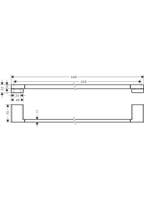 Тримач для банних рушників Hansgrohe AddStoris 41747990