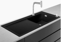 Кухонный комплект мойка со смесителем Hansgrohe C51-F450-08, хром 43219000