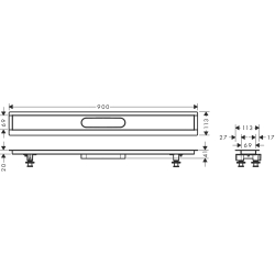 Монтажний комплект Hansgrohe uBox universal 900 мм 56013180