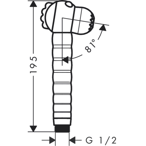 Ручний душ дитячий Hansgrohe Jocolino 2Jet lion 28760210