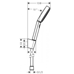 Душевой набор Hansgrohe Pulsify Select с душевым шлангом 125 см 24302700