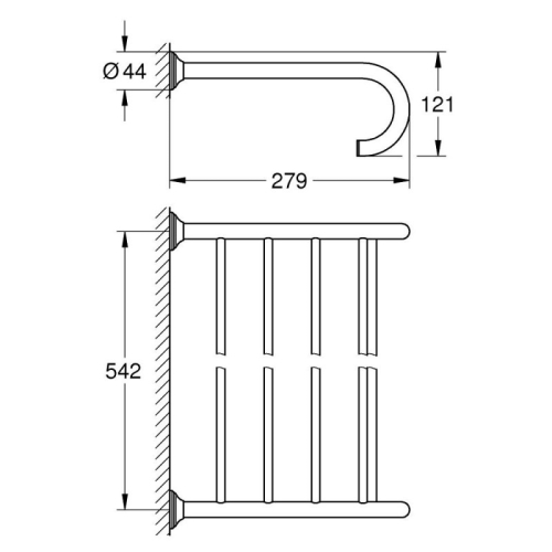 Полиця для рушників Grohe EX Essentials Authentic 40660001