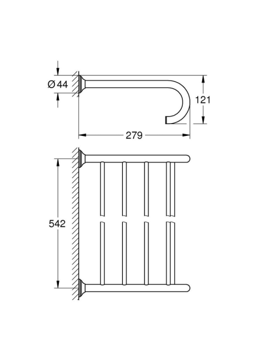 Полиця для рушників Grohe EX Essentials Authentic 40660001