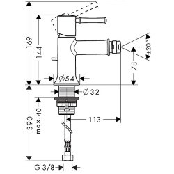 Смеситель для биде Hansgrohe Talis Classic 14120000