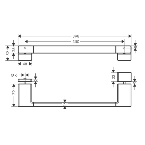 Ручка для дверей у душову Hansgrohe AddStoris 41759000 хром